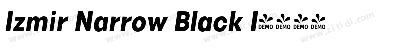 Izmir Narrow Black I字体转换